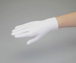 ニトリル使いきり手袋 粉つき モデルローブ 白 LL