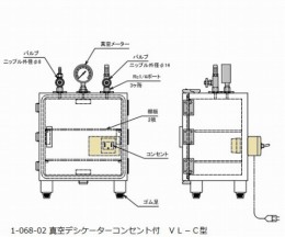 真空デシケーターコンセント付　VL-C型
