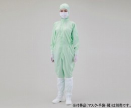 無塵衣AS197C　フード付　緑　M