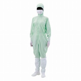 無塵衣AS197C　フード付　緑　S