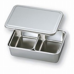 ステンレスバット蓋付き(仲子入り)2ツ入