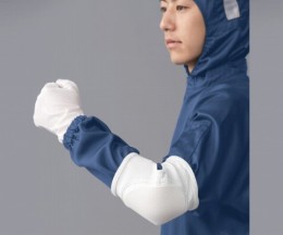 クリーンルーム用サポーター肘あて　白　L