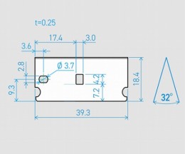 機械用刃物(特殊形状) E39-6C 32°