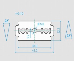 機械用刃物(特殊形状) B43-1SW 22°