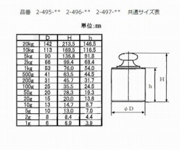 円筒分銅M1CSB-50GA