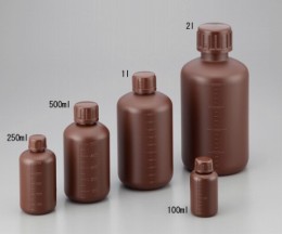 細口丸型遮光瓶2L(茶)