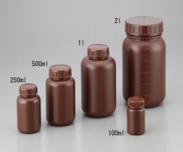 広口丸型遮光瓶100ml(茶)