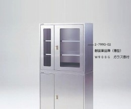 耐震薬品庫(薄型)W900G　ガラス窓付