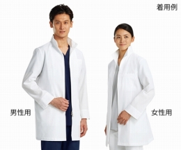 ジップアップ白衣ハーフ113-90　LL