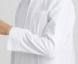 ジップアップ白衣ハーフ113-90　LL