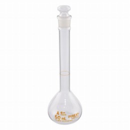 メスフラスコ　白　50mL　JIS規格　JCSS校正付