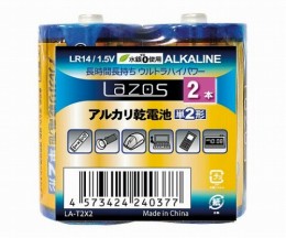 アルカリ乾電池B-LA-T2X2　12本