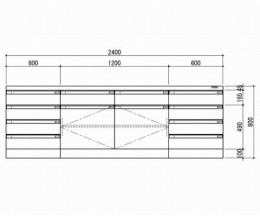 サイド実験台　SQA-2475W