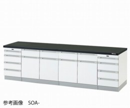 サイド実験台SOA-3075SD本体シロ