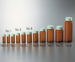 CCスクリュ管3L　褐色緑フタ　百本