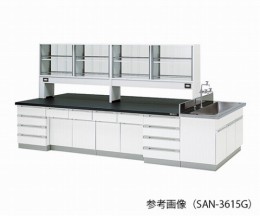 中央実験台　SAN-3012G　本体シロ