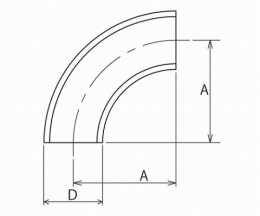 溶接ミニエルボ　EL-WS3-8A