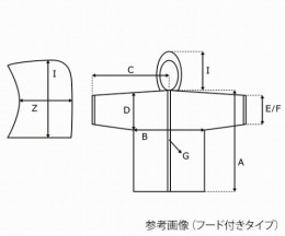 セパレートディスポウェア　フード付きL