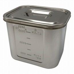 角型目盛付ポット　18型　手なし