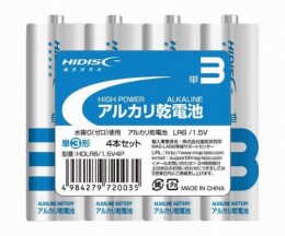 HDLR6/1.5V4P　アルカリ乾電池