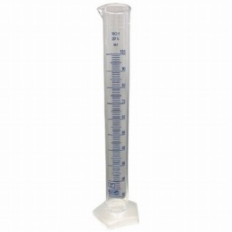 PMPメスシリンダー 100mL 青目盛付き 2573