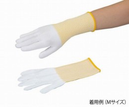 アズツール耐切創ロング手袋(レベル3・コート無) 茶 L