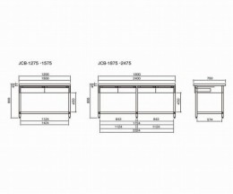 スチール作業台 JCB-1575