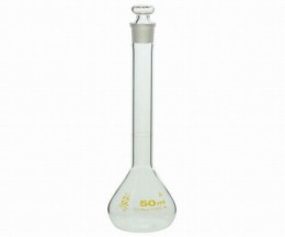 メスフラスコ　白　50mL　スーパーグレード　JCSS校正付