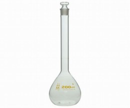 メスフラスコ　白　200mL　SPG　JCSS校正付