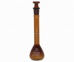 メスフラスコ　茶　10mL　スーパーグレード　JCSS校正付
