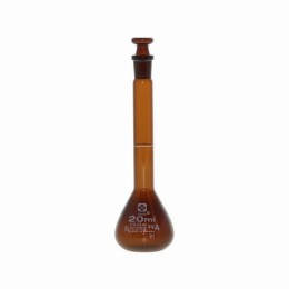 メスフラスコ　茶　20ml　シバタ