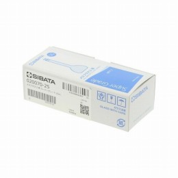 メスフラスコ　茶　25ml　シバタ