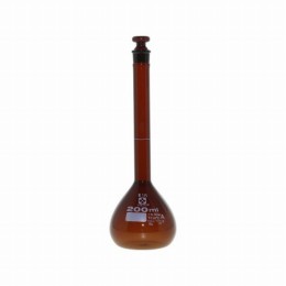 メスフラスコ　茶　200ml　シバタ
