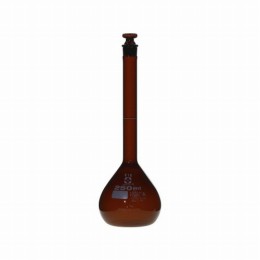 メスフラスコ　茶　250ml　シバタ