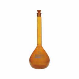 メスフラスコ　茶　1000ml　シバタ