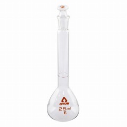 透明ズリメスフラスコ　25ml　白