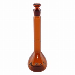 透明ズリメスフラスコ　50ml　茶