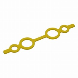シリコンカラーバンド大　イエロー　10入