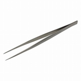 ステンレス製ピンセット　歯科直165mm