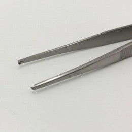 ピンセット　小波　有鈎　150mm
