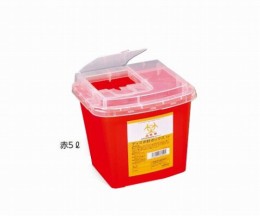 ディスポ針ボックス　赤色　5L