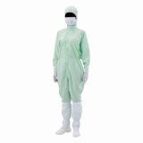 無塵衣AS197C　フード付　緑　S