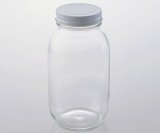 広口ガラスボトル　キャップ　10個入