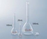 メスフラスコ　白　500mL　JCSS校正付