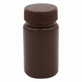 広口丸型遮光瓶100ml(茶)