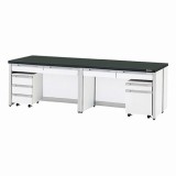 サイド実験台　HTI-3075　本体シロ