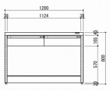 サイド実験台　HTO-1275W