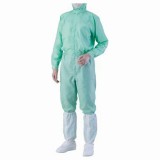 緑M　異物混入対策ツナギ服腰裏付