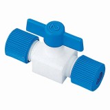 フッ素樹脂製ニ方コック016120262