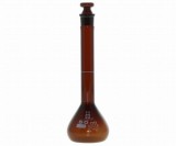 メスフラスコ　茶　50mL　スーパーグレード　JCSS校正付